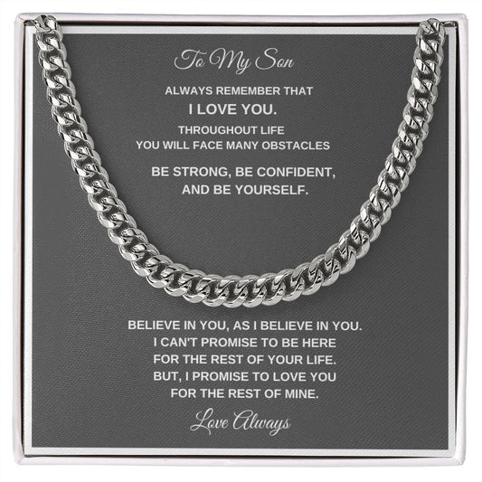 To My Son - Cuban Link Chain