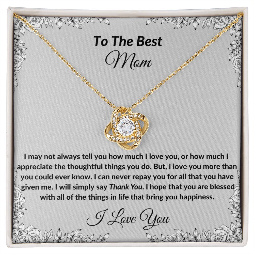 To The Best Mom - Love Knot Necklace