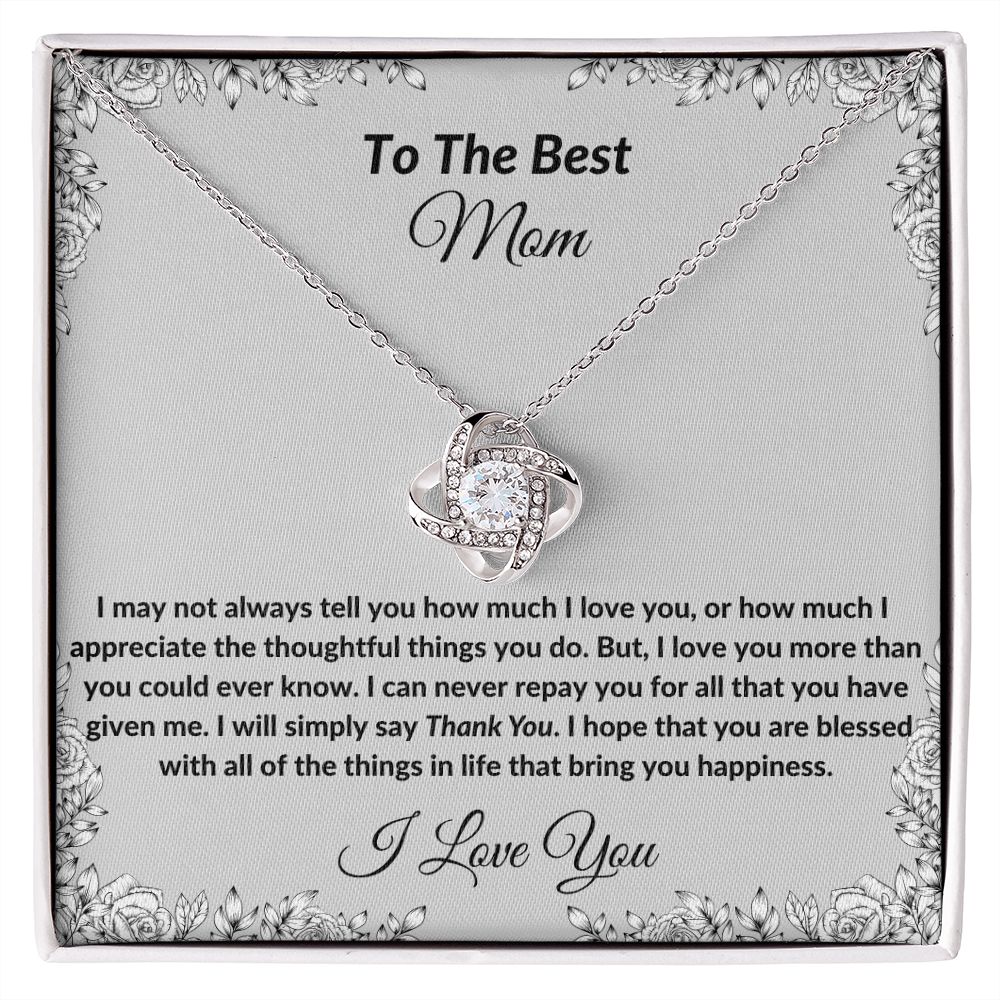 To The Best Mom - Love Knot Necklace