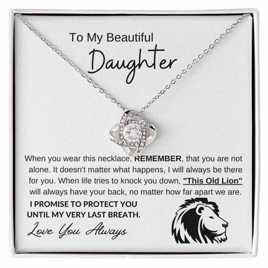 To My Beautiful Daughter - Love Knot Necklace