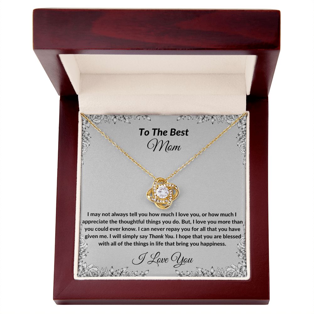 To The Best Mom - Love Knot Necklace