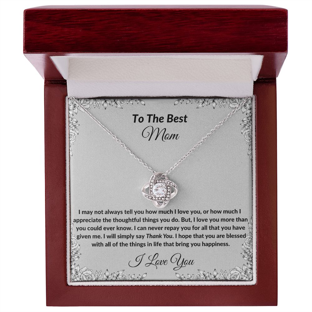 To The Best Mom - Love Knot Necklace