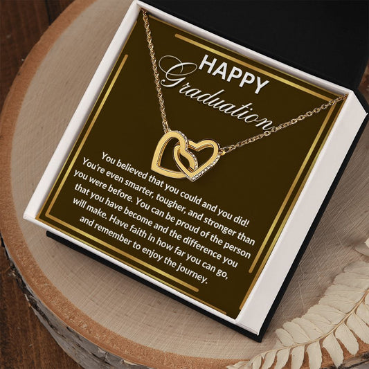 Happy Graduation - Interlocking Heart Necklace