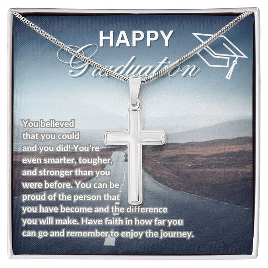 Happy Graduation -  Cross Necklace